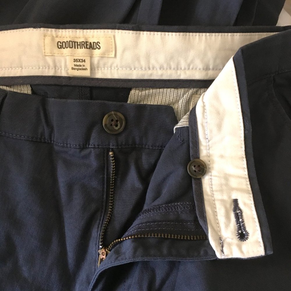 GOODTHREADS Straight-Fit Washed Comfort Stretch Chino Pant NEW WITH TAG!   35x34 - Picture 4 of 9